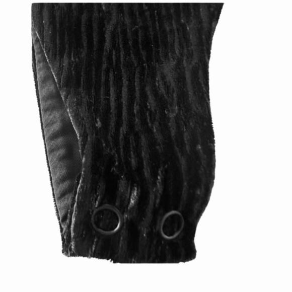 NAKED WARDROBE Strapless Velour Unitard Bodysuit, Black, Size XS, NWT - Picture 8 of 11